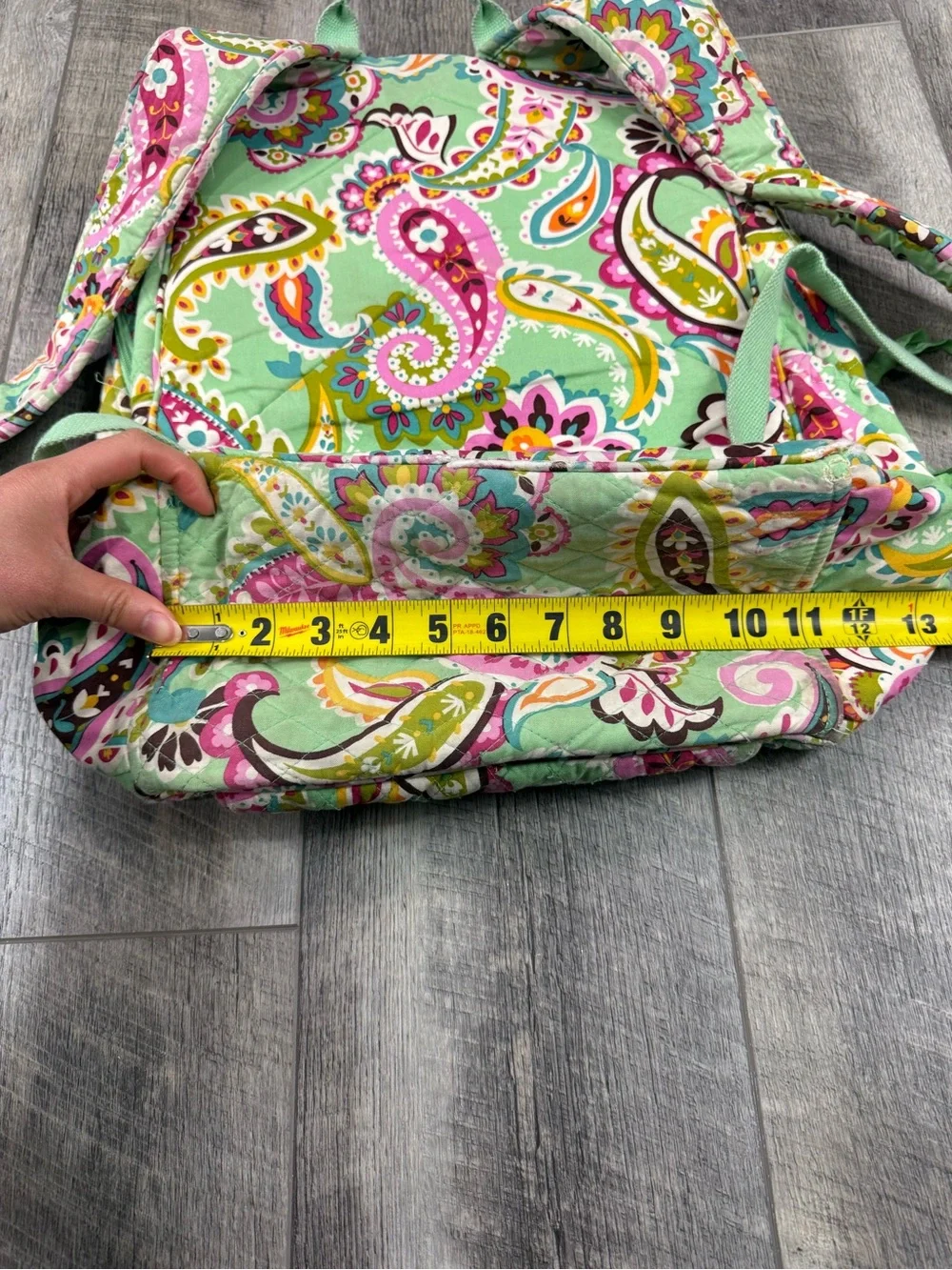 Vera Bradley Teal Paisley Bookbag‎
